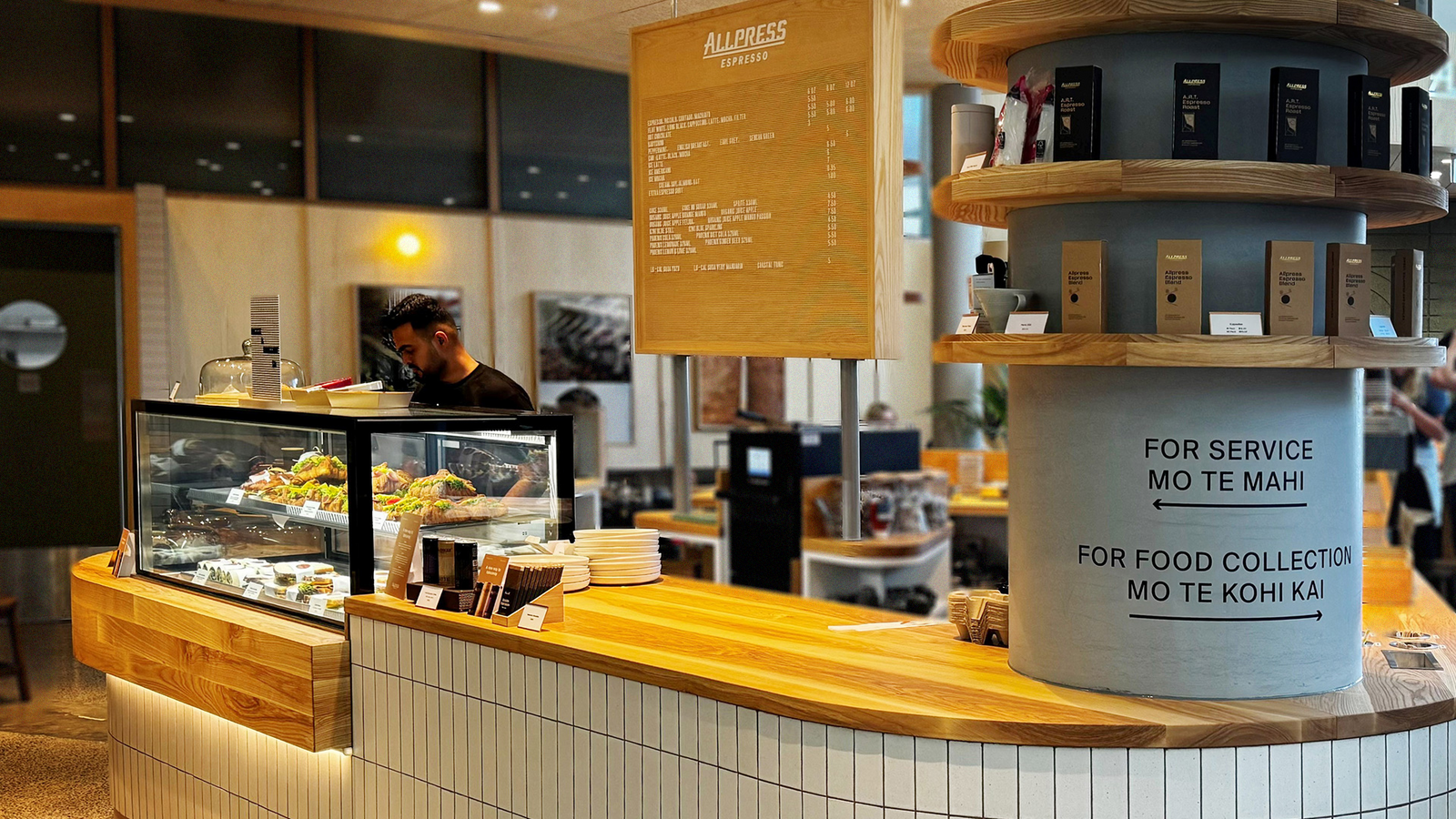 Allpress Espresso at Auckland International Airport and Cossiga MULTIDECK DTG and COUNTER-TOP GOG cabinets