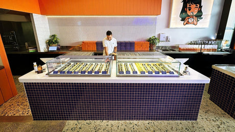 Cossiga low-profile, sleek LP range creates the perfect stage for showcasing delicate, high-impact food displays.