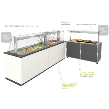 Linear LS - Build your food service line up from these stylish and highly functional hot and cold drop-ins.