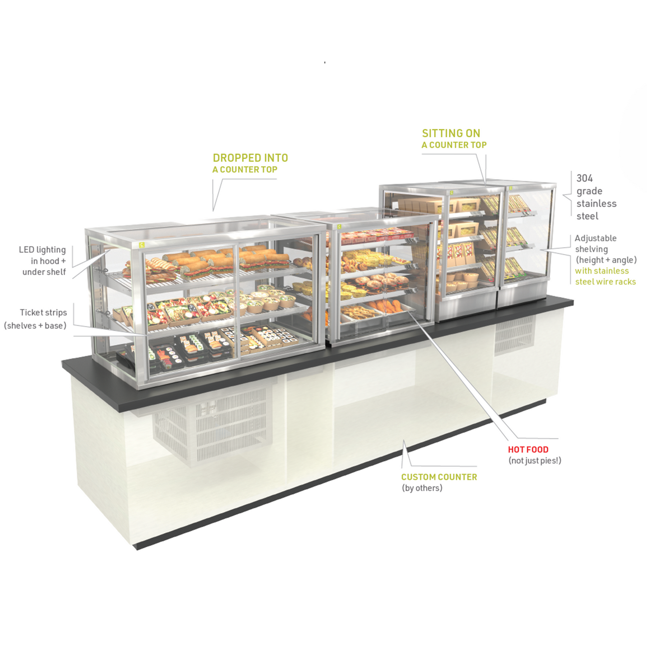 Cossiga, Counter-top Heated STGHT 